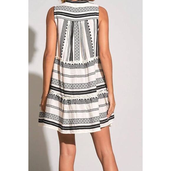 Elan Stripped Sleeveless A-Line Mini Dress, NWT, Size: Large - Picture 2 of 6